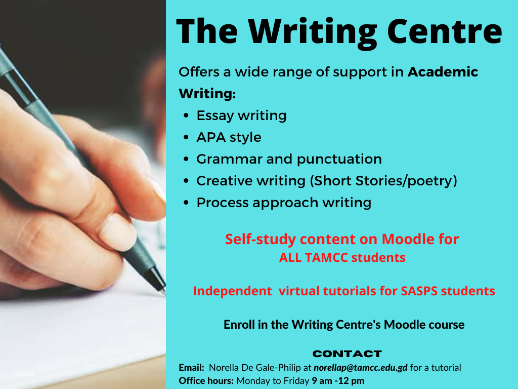 THE WRITING CENTRE NOTICE